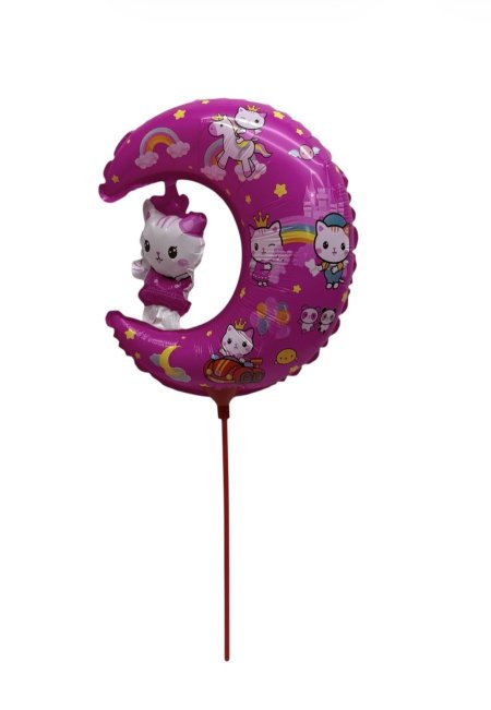 بالون قمر هيلو كيتي مع عصا ٢٠حبة