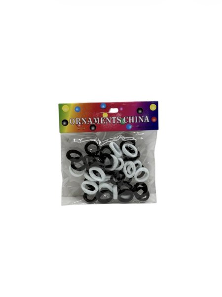 ربط شعر ابيض و اسود صغير 12 حبة